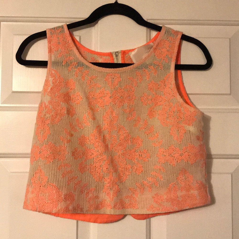 JOA embroidered crop top